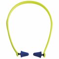 Sellstrom Reusable Non-Allergenic polymer Ear Plugs, Bell Shape, 25 dB, High Visibility Green S23430
